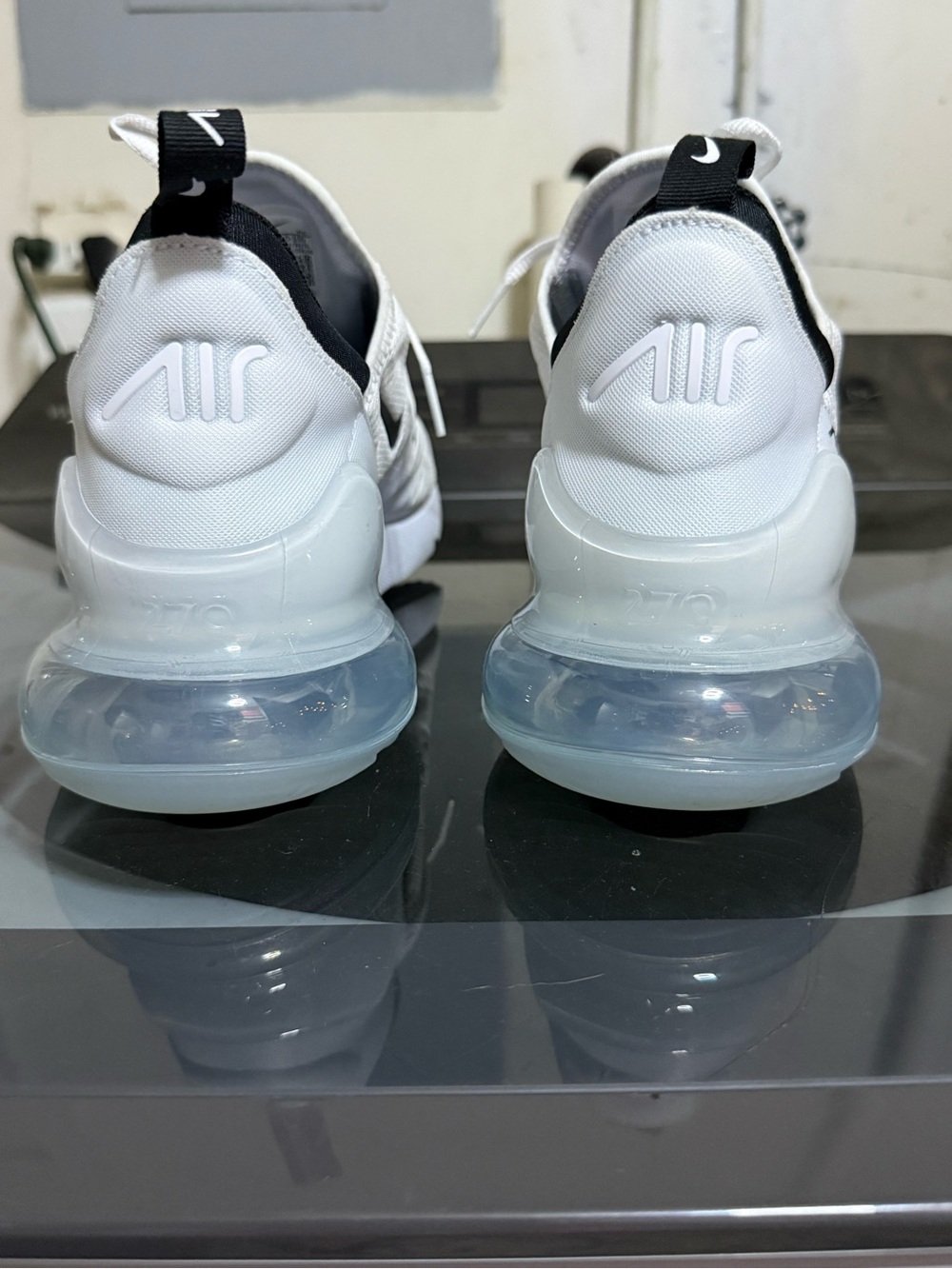 Nike Air Max 270 White with Black Accents - Picture 2 of 5